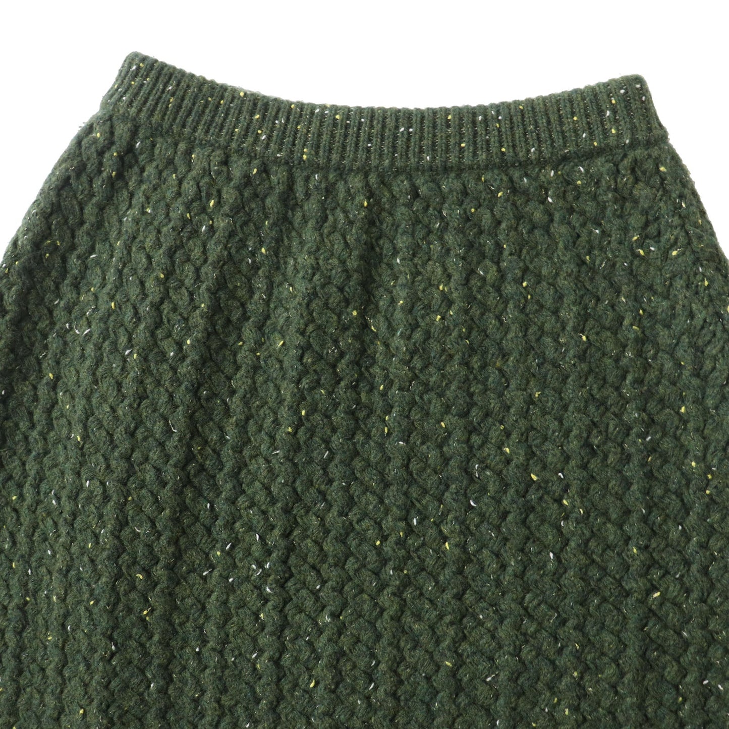 Luxury Gucci Trending 2025 Wool Cotton Cable Knit Skirt Green Red S
