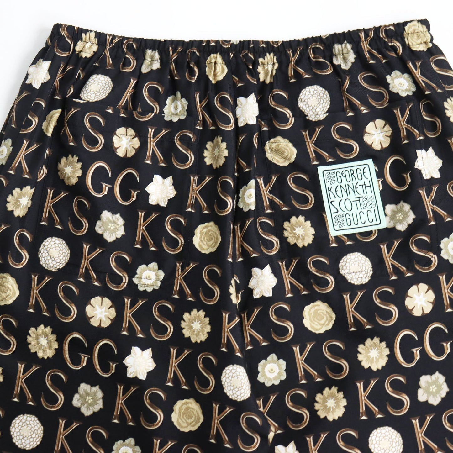 Luxury Gucci Trending 2025 Ken Scott Silk Floral Shorts Black 44