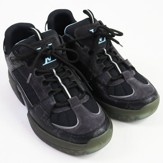 LOUIS VUITTON Low cut sneakers 1A9J6R Part: suede black Abbey line mens 6