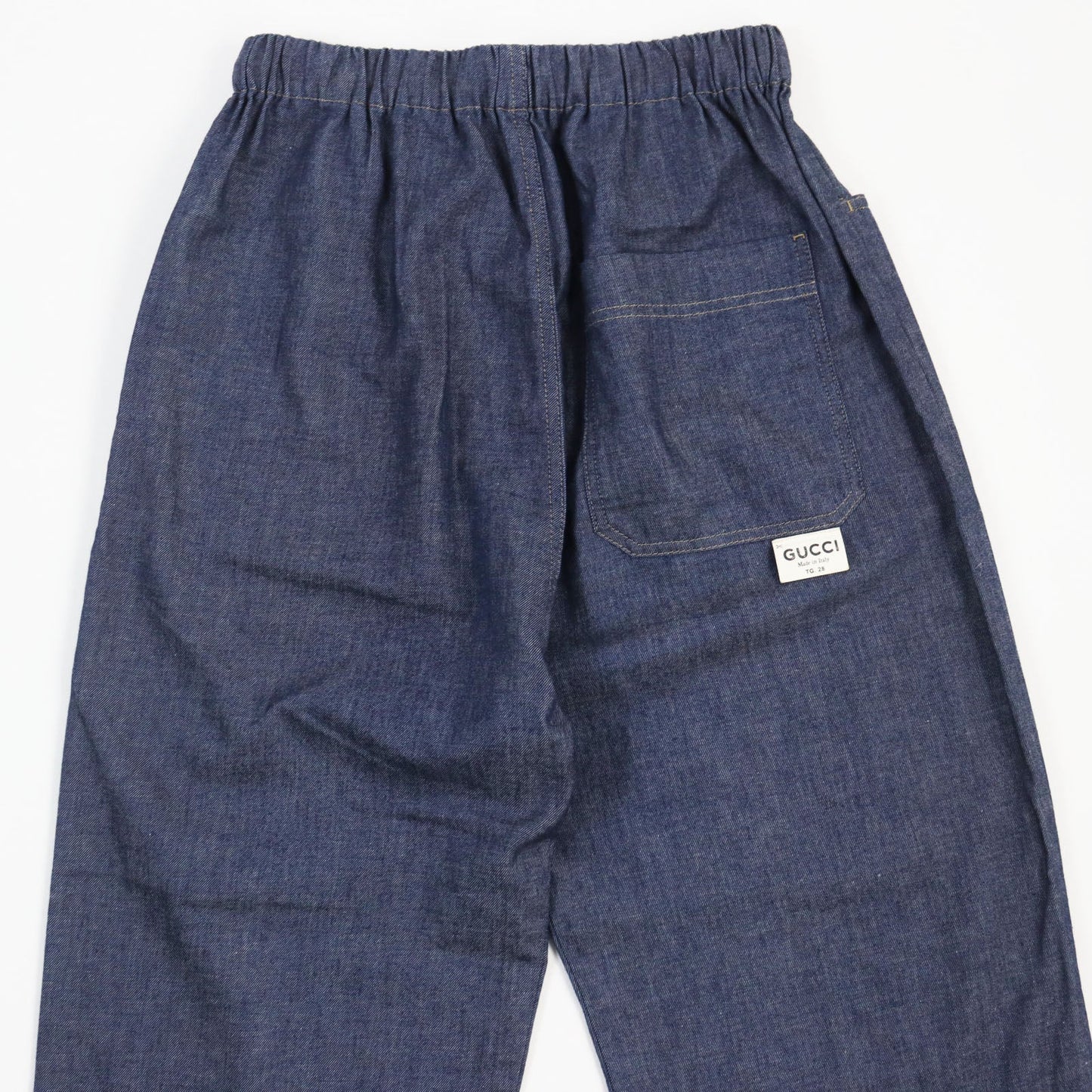 Luxury Gucci Trending 2025 Cotton Linen Drawstring Pants Indigo