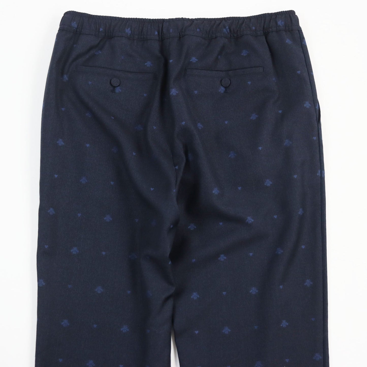 Luxury Gucci Trending 2025 Bee Embroidery Wool Cotton Pants