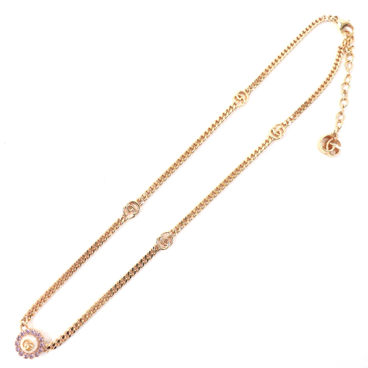 Luxury Gucci Trending 2025 Double G Flower Necklace Rose Gold
