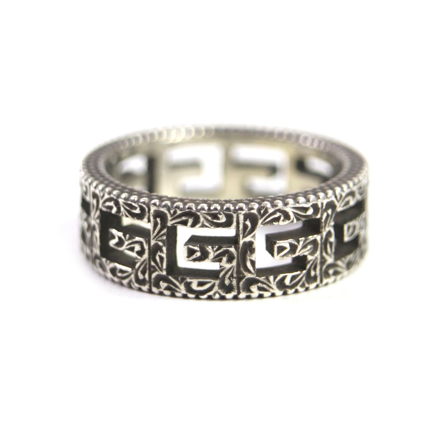 Luxury Gucci Trending 2025 AG925 Silver Square G Ring