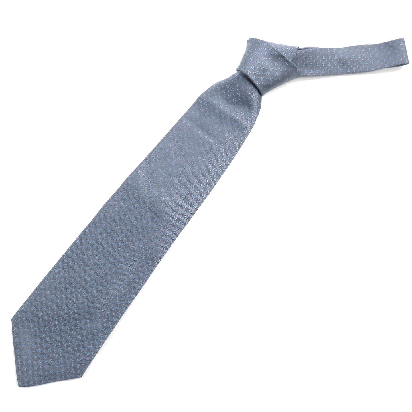 Luxury Gucci Trending 2025 Silk Regular Tie Gray Blue