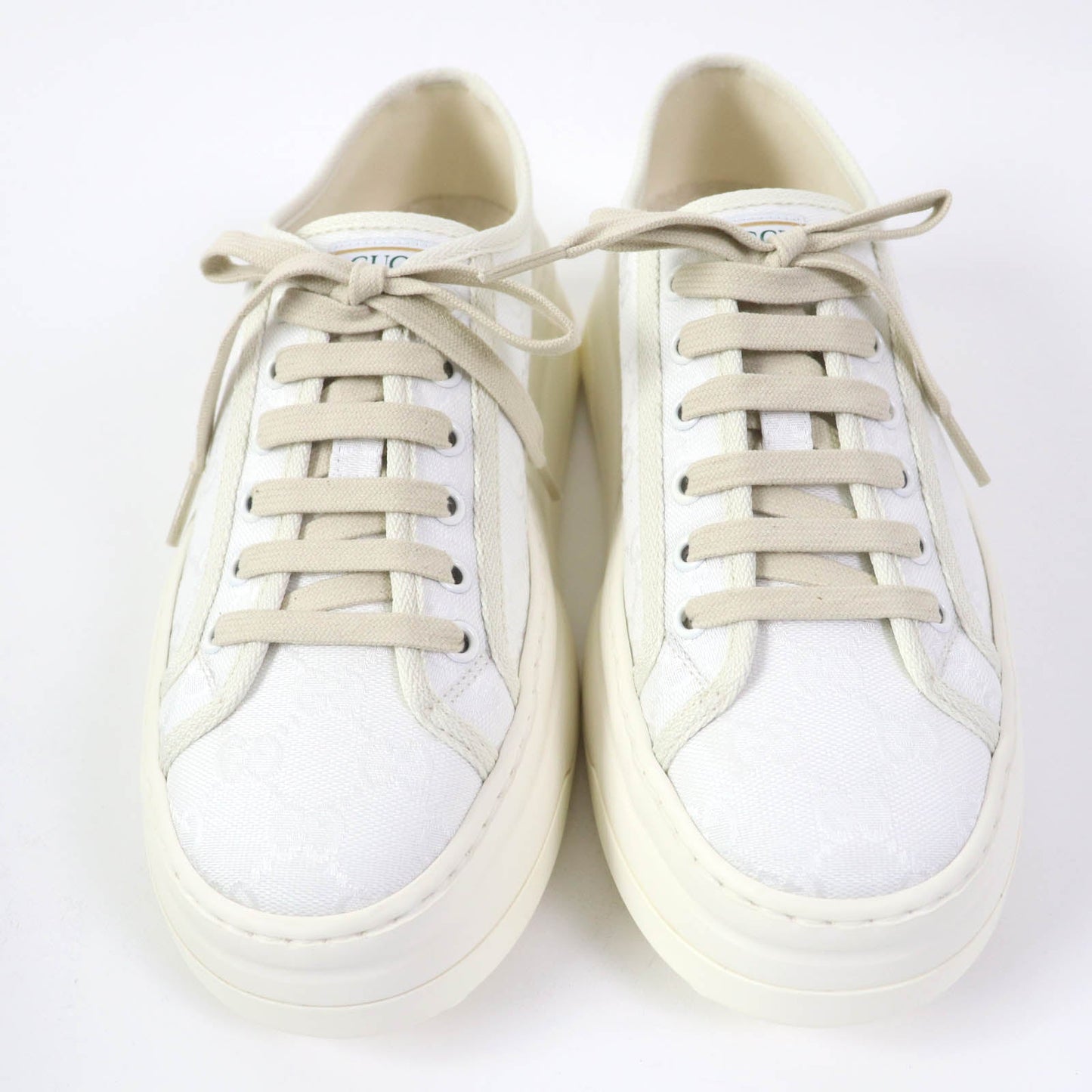 Luxury Gucci Trending 2025 Tennis 1977 GG Canvas Sneakers White 39.5