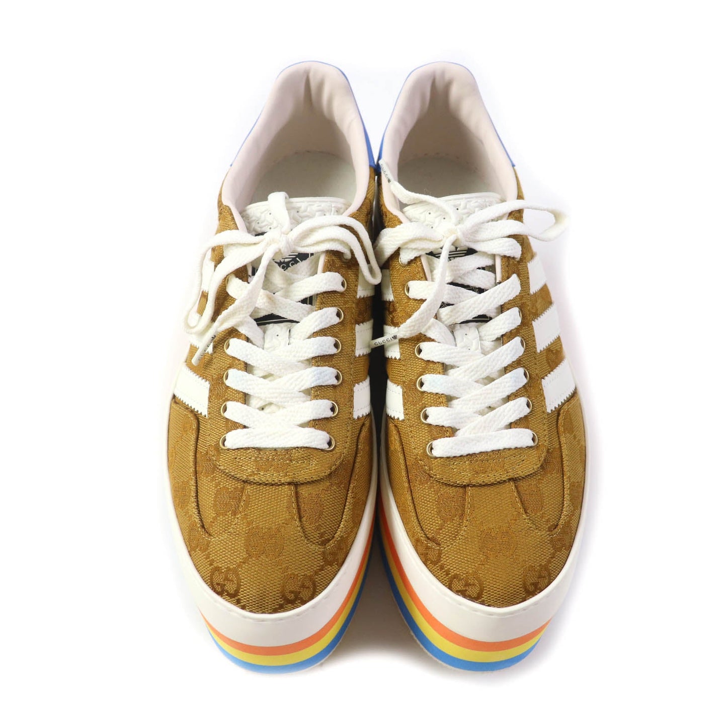 Luxury Gucci Trending 2025 Gazelle GG Canvas Platform Sneakers
