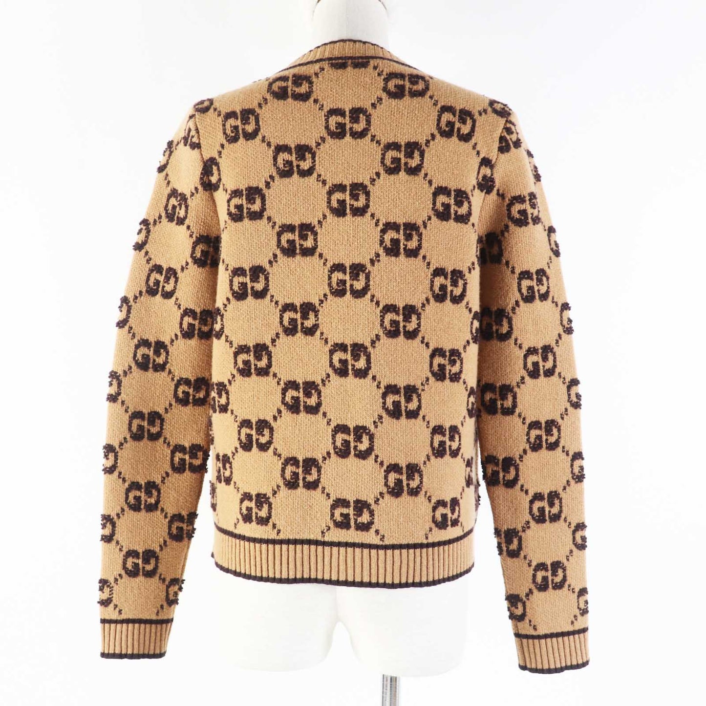 Luxury Gucci Trending 2025 GG Wool Jacquard Cardigan Brown S