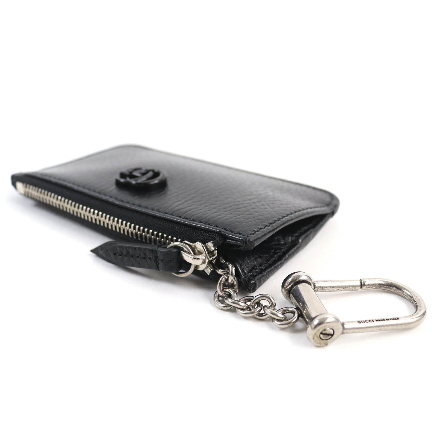 Luxury Gucci Trending 2025 GG Marmont Leather Key Chain Card Case