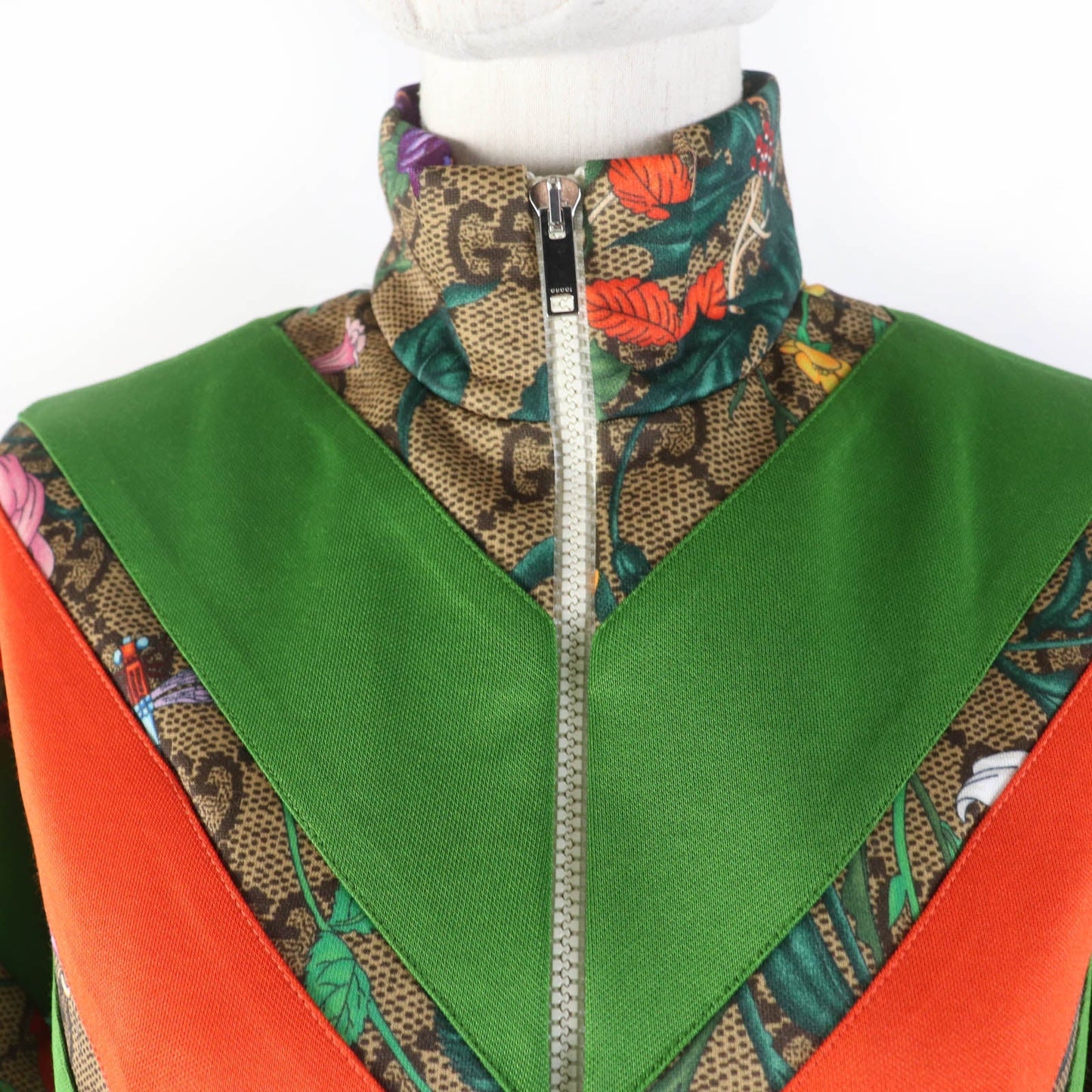 Luxury Gucci Trending 2025 GG Floral Print Zip Up Track Jacket XXS