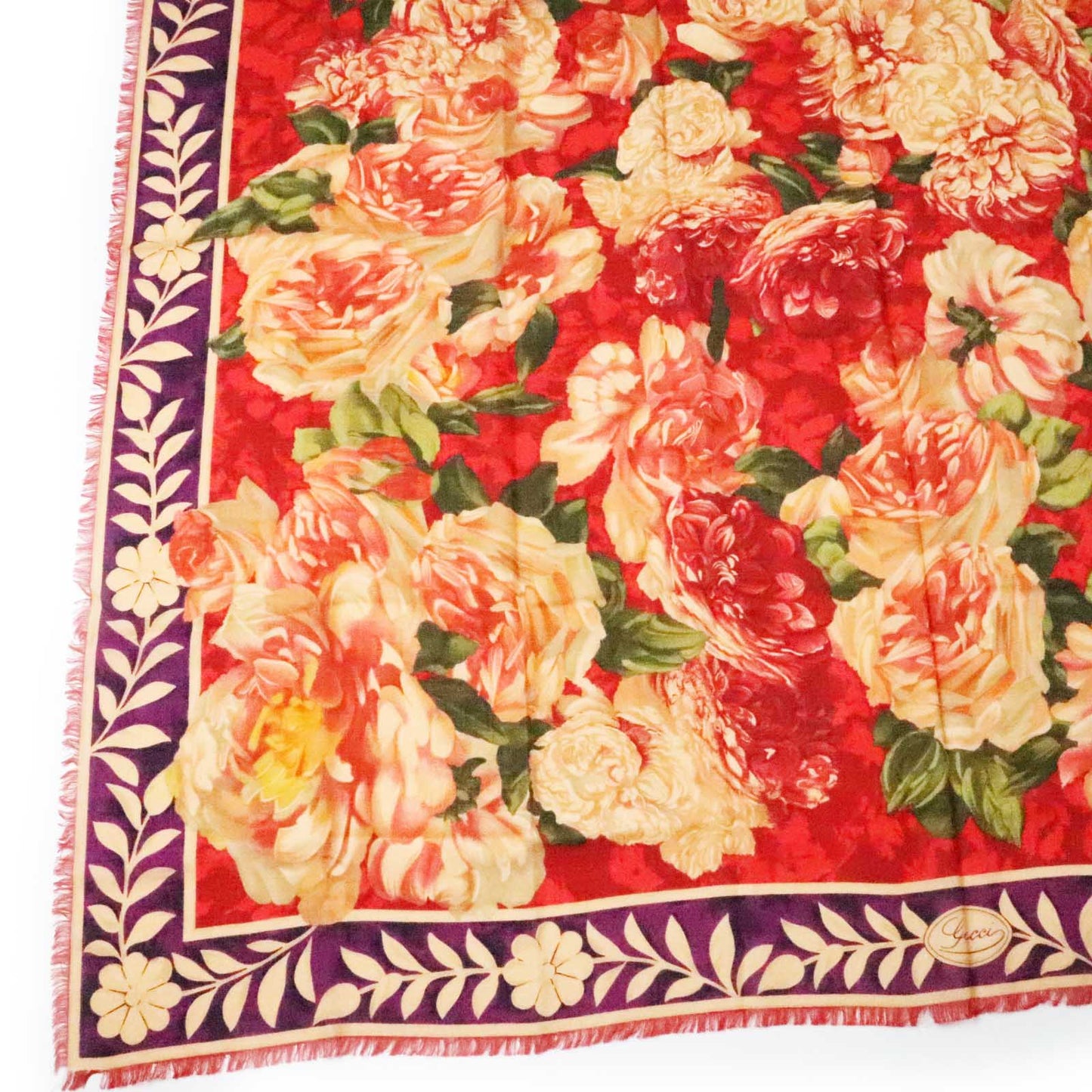 Luxury Gucci Trending 2025 Wool Silk Flower Print Scarf