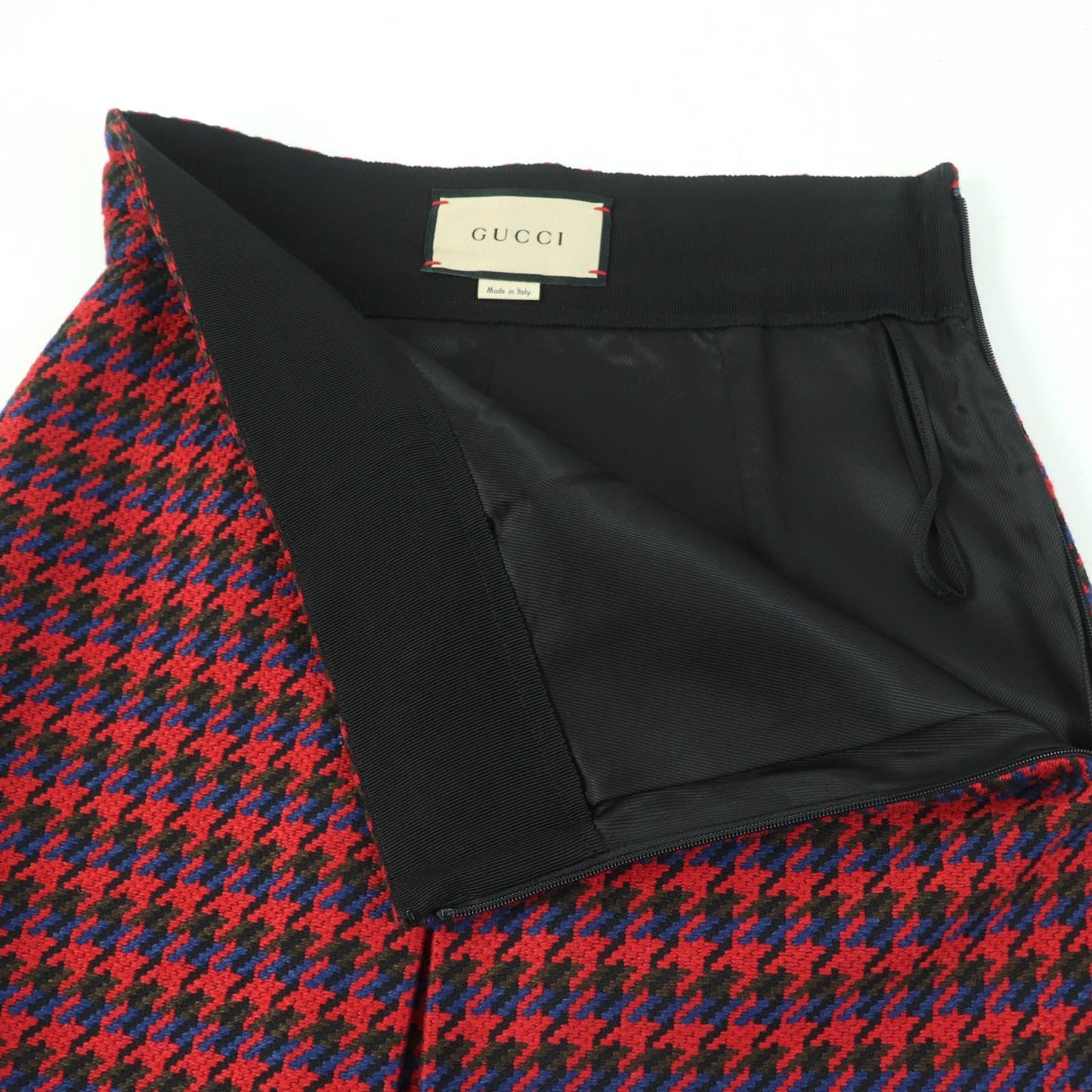 Luxury Gucci Trending 2025 Wool Nylon Mini Skirt Red 38 Women