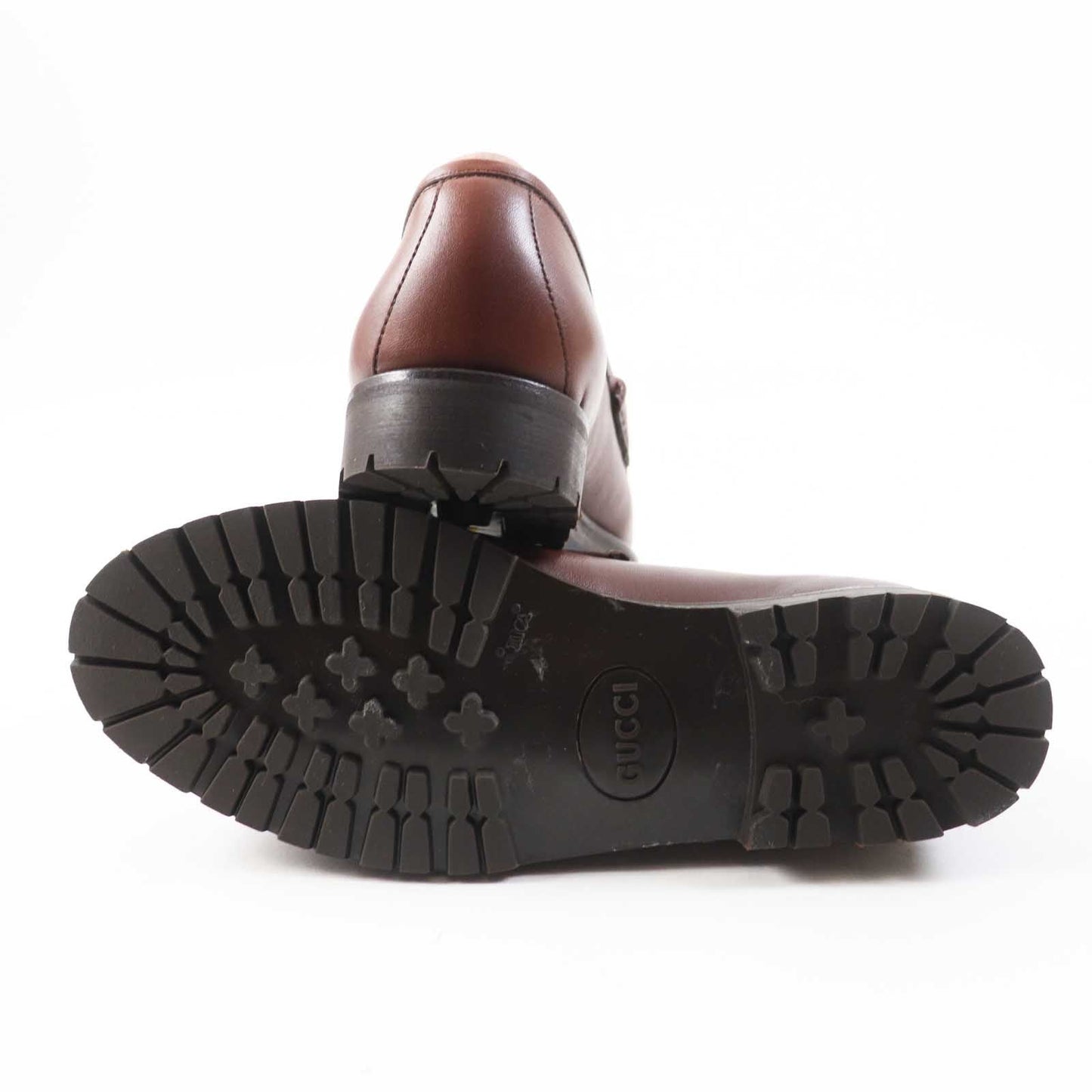Luxury Gucci Trending 2025 Horsebit Leather Loafers Brown 35.5