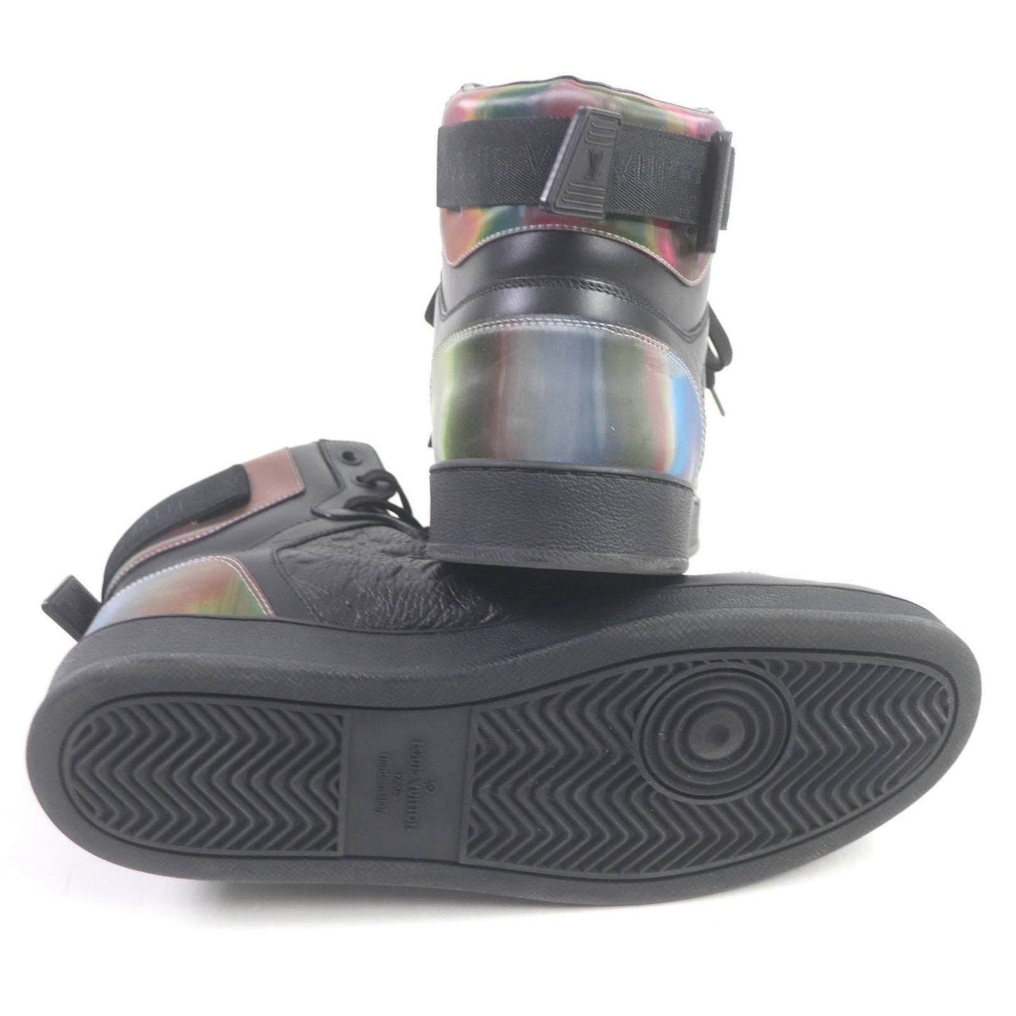LOUIS VUITTON High cut sneakers Main: Leather black mens 8