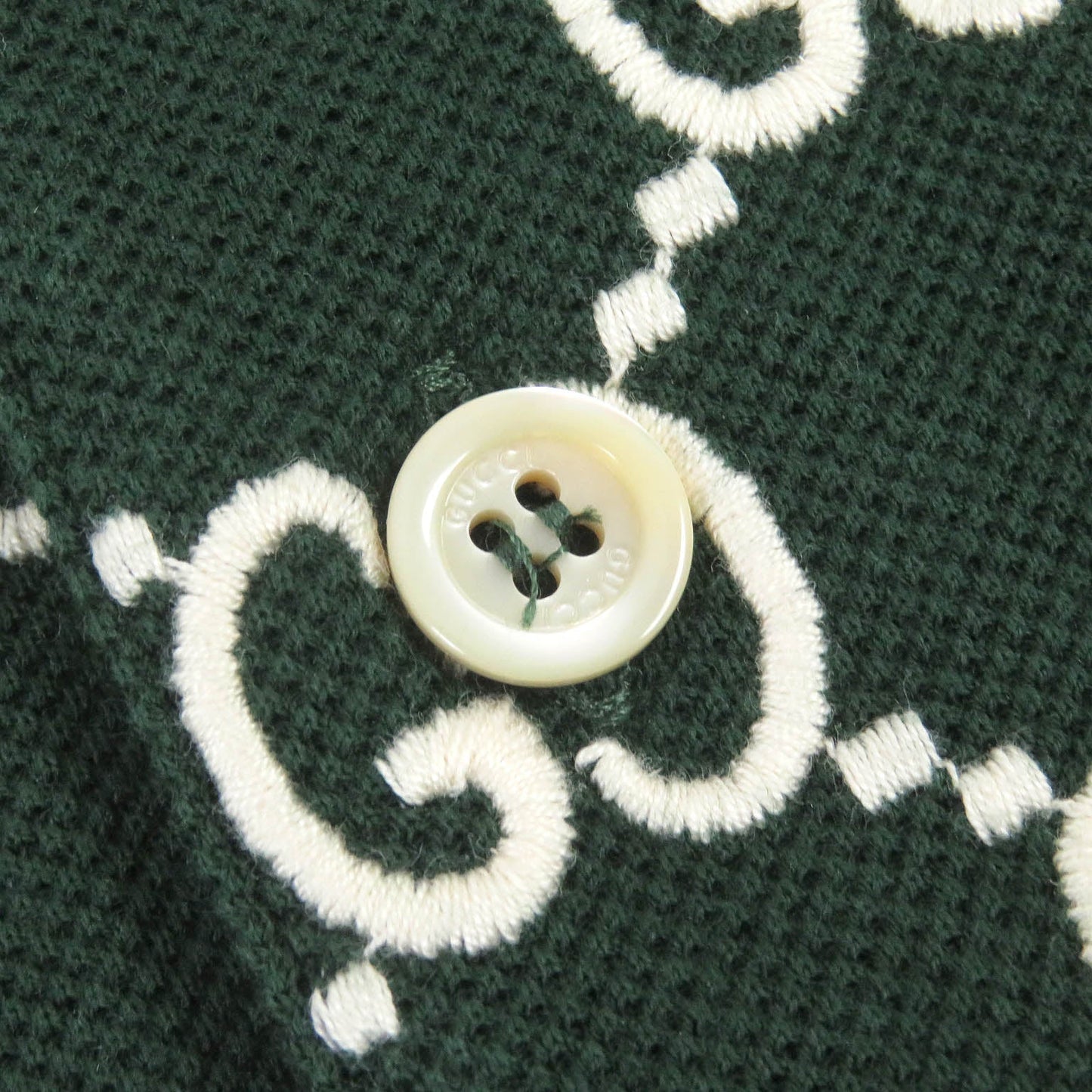 Luxury Gucci Trending 2025 GG Logo Polo Shirt Green S