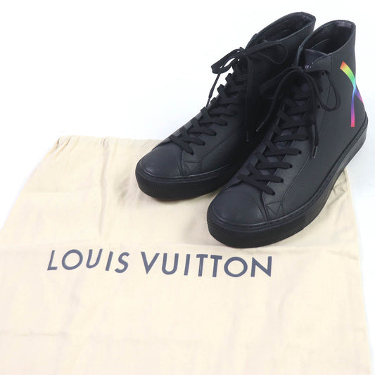LOUIS VUITTON High cut sneakers leather black LV Tattoo Line 5.5
