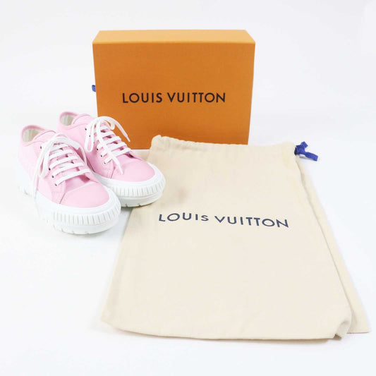 LOUIS VUITTON sneakers leather pink squad line 36.5