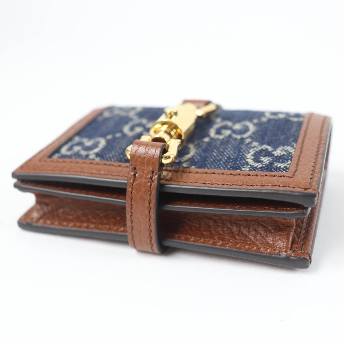 Luxury Gucci Trending 2025 Jackie 1961 Card Case Wallet Denim
