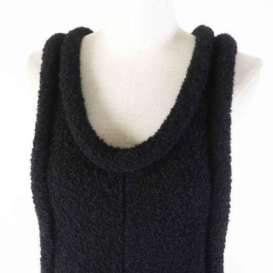 Louis Vuitton Wool Mohair Sequin Dress Black 36