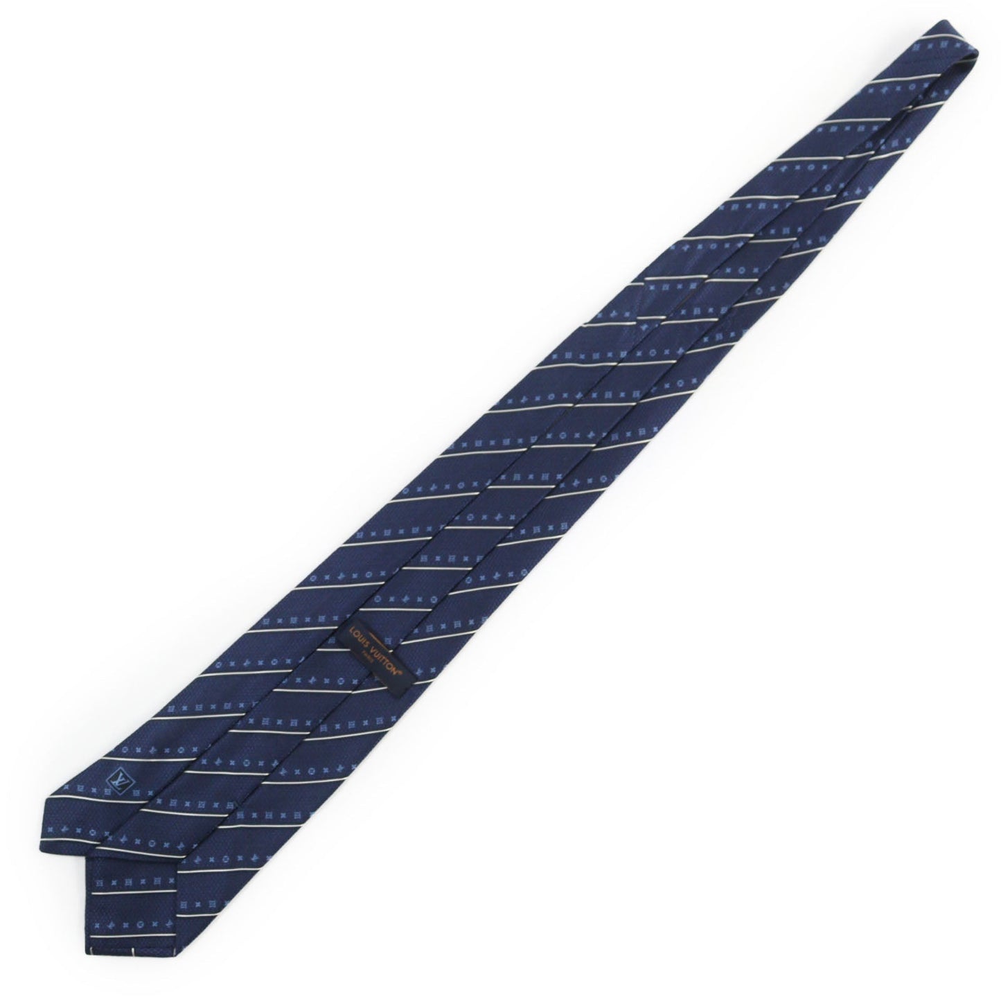 LOUIS VUITTON tie M76268 silk Navy CRAVATE