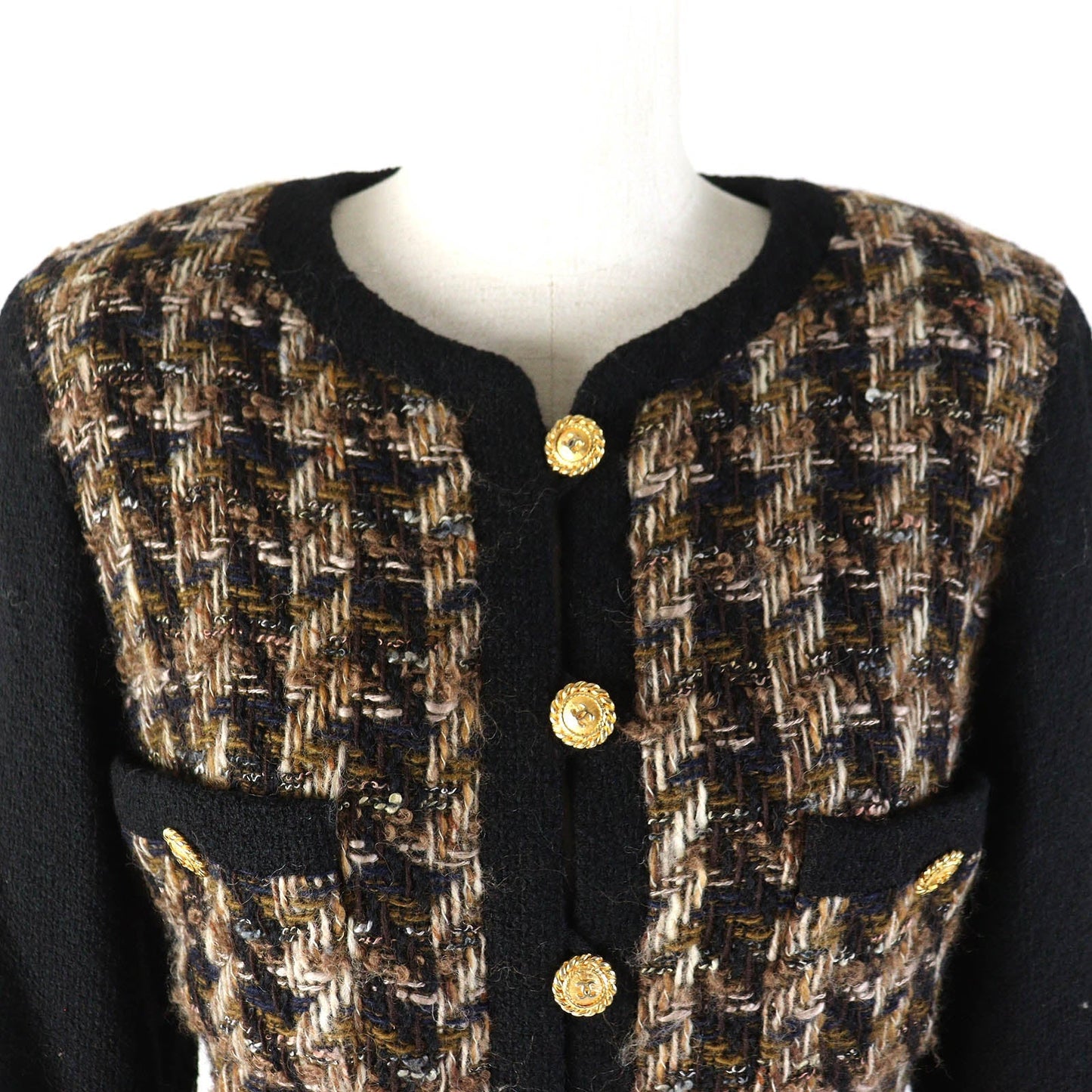 Chanel Vintage Wool Acrylic Tweed Jacket 90s
