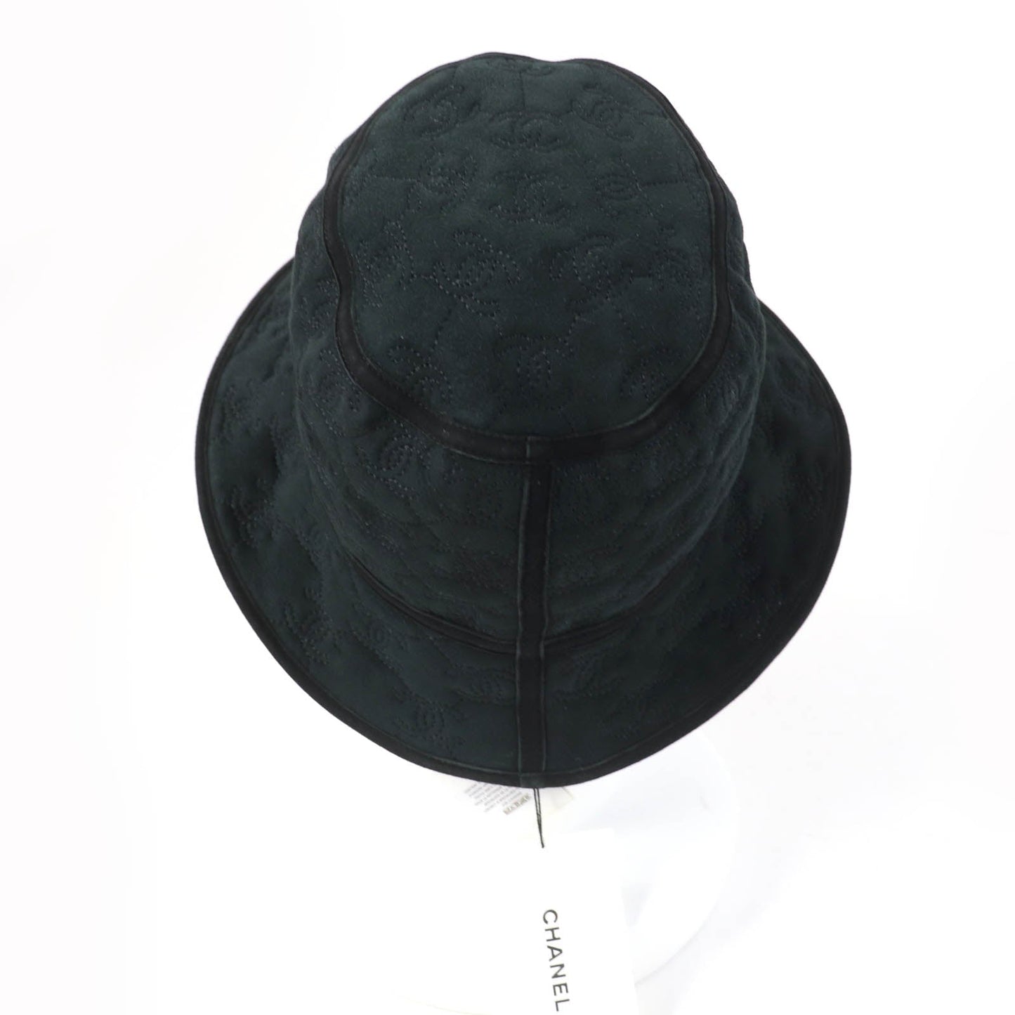 Chanel Lambskin COCO Mark Bucket Hat Black