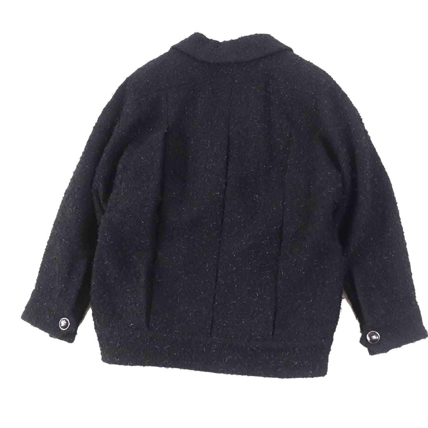 Chanel Coco Sequin Button Tweed Jacket Black