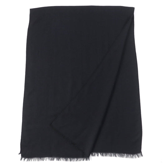 Chanel Cashmere Silk Shawl with Logo and Fringe