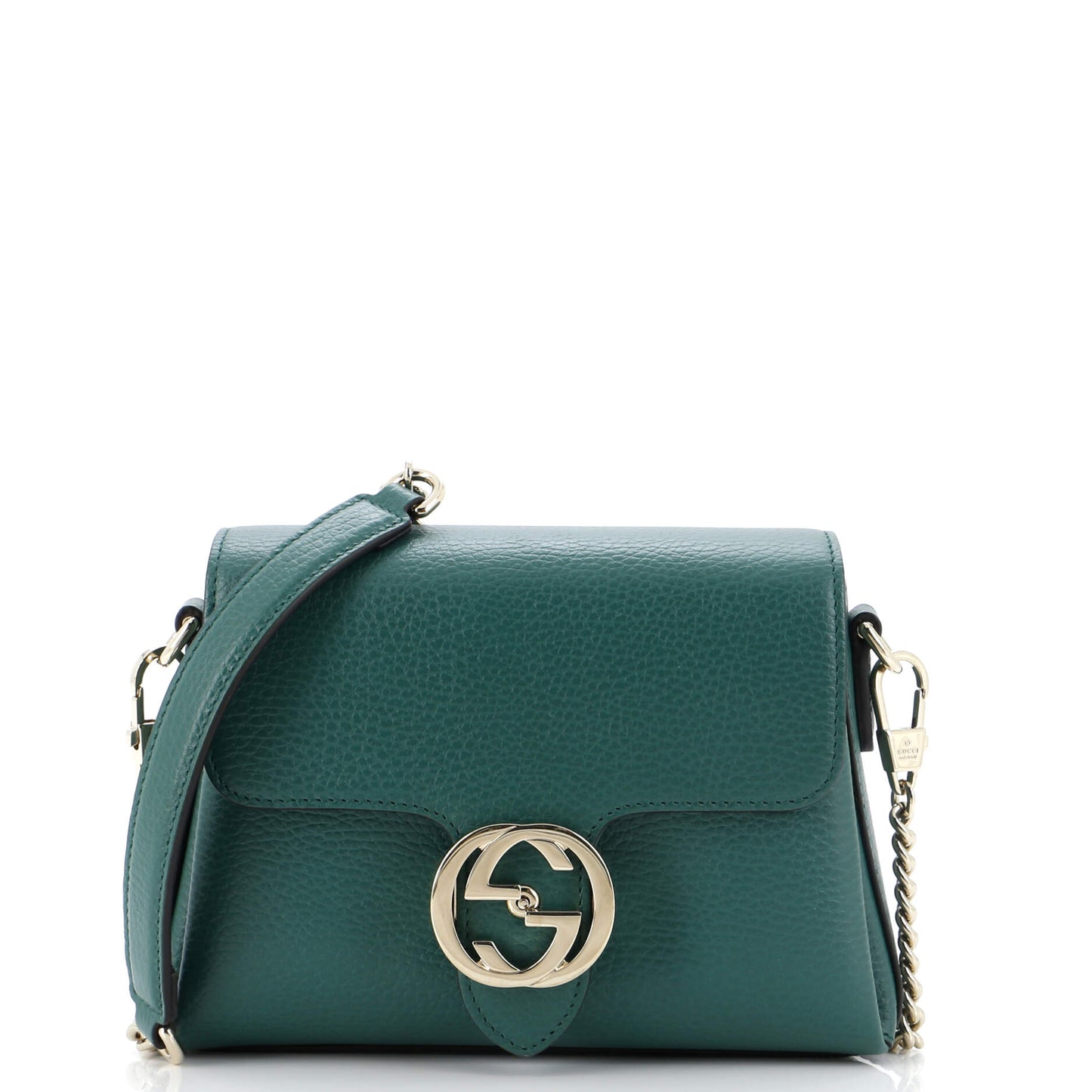 Luxury Gucci Trending 2025 Interlocking Chain Crossbody Bag Leather Small