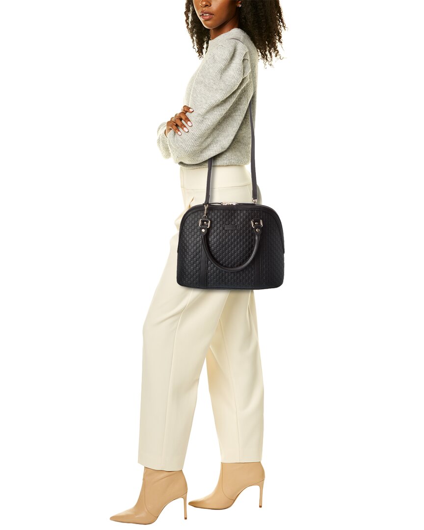 Gucci Logo GG Leather Satchel
