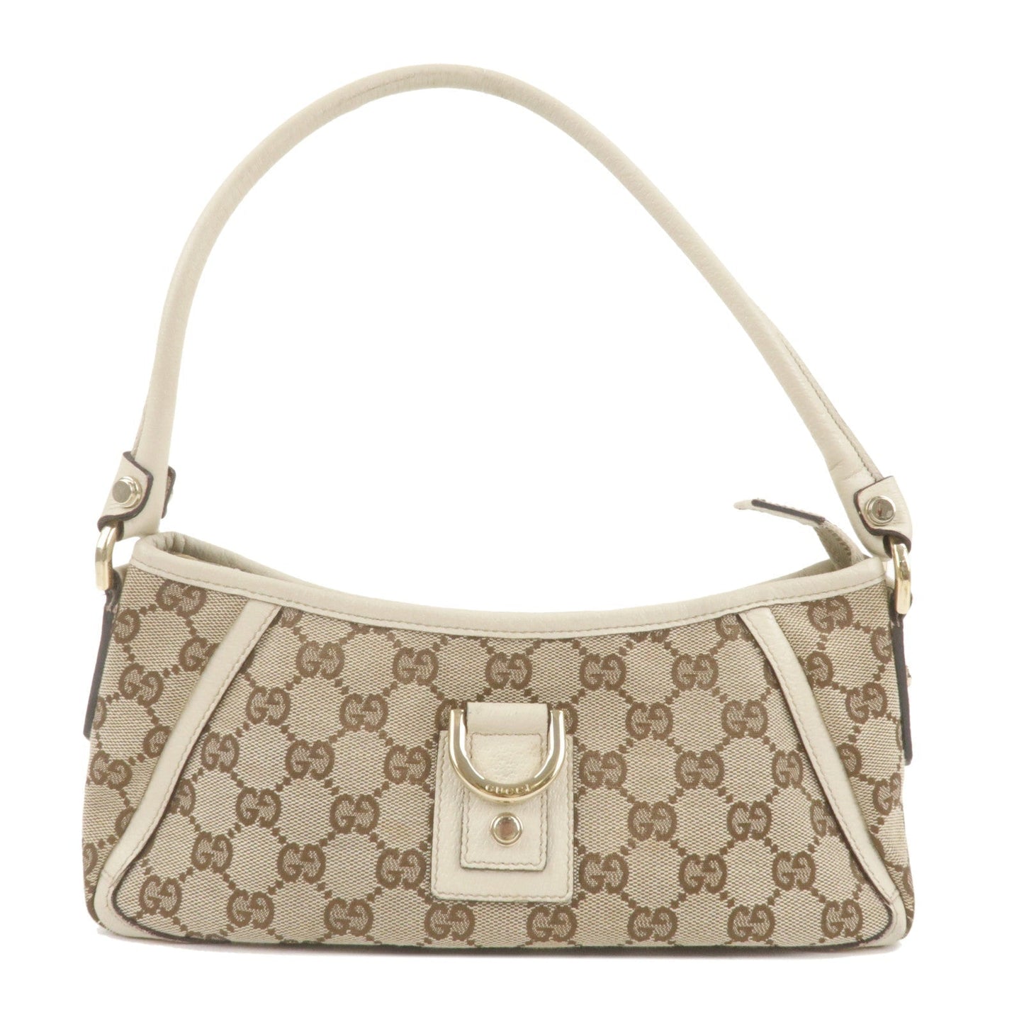 Luxury Gucci Trending 2025 Abbey GG Canvas Leather Pouch Hand Bag Beige White 130939