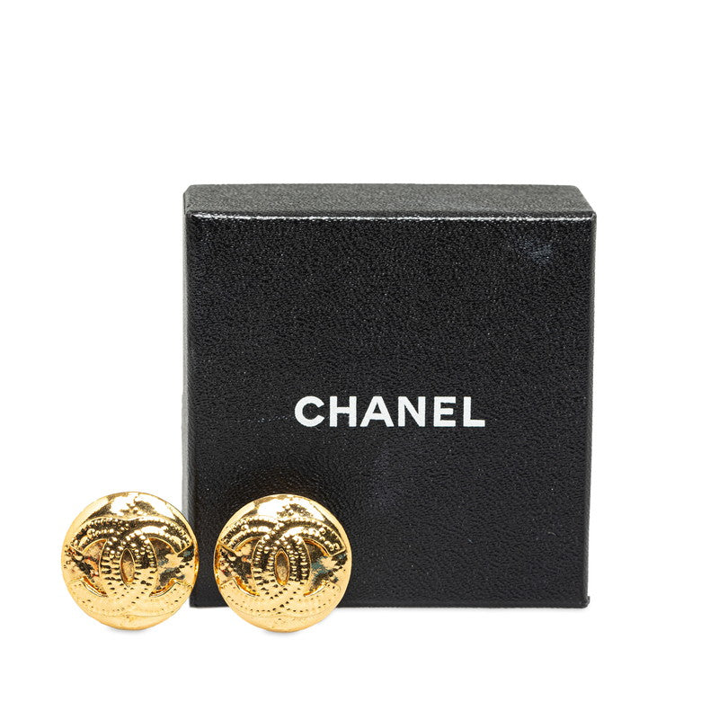 Chanel Vintage Round Stitch Coco Earring G Chanel
