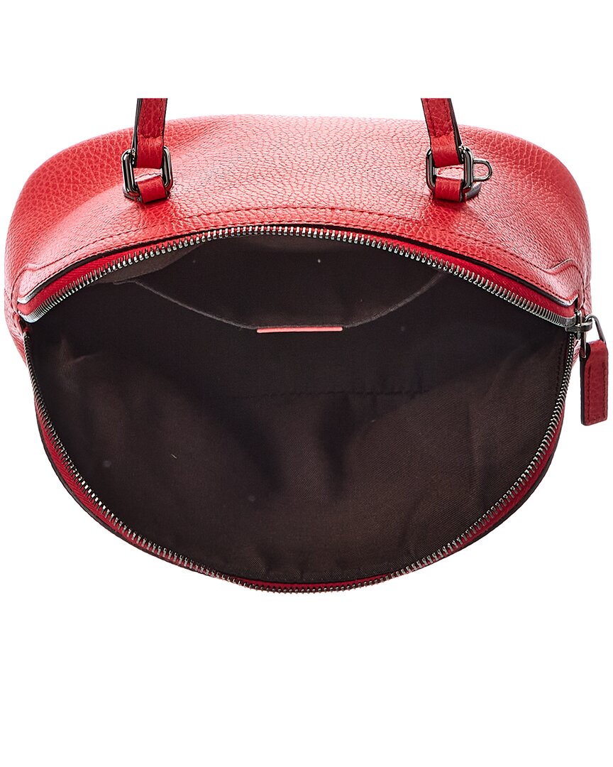 Gucci Red Grained Leather Mini Dome Bag