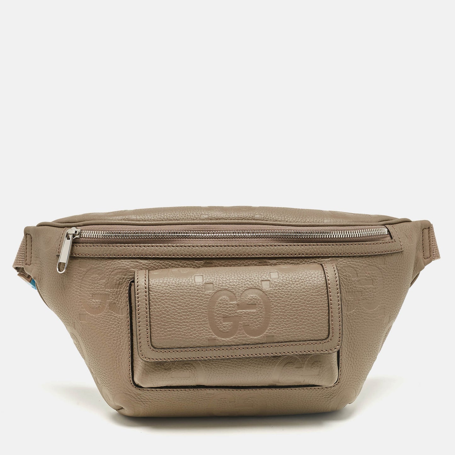 Luxury Gucci Trending 2025 Khaki Green Luxury Gucci Trending 2025ssima Leather Jumbo GG Belt Bag