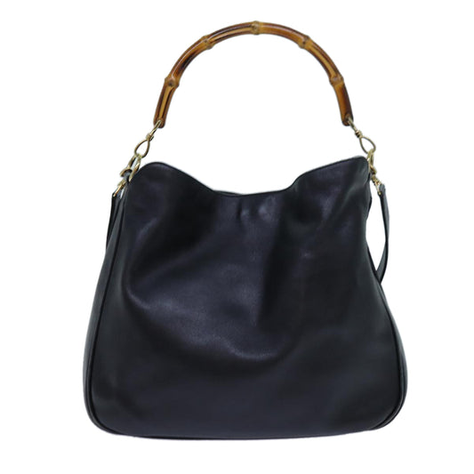 Luxury Gucci Trending 2025 Bamboo Shoulder Bag Leather way Black