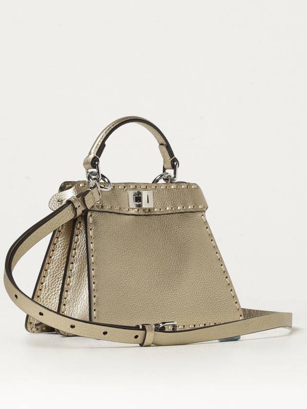 Luxury Fendi Peekaboo ISeeU Petite Tote Bag Gold