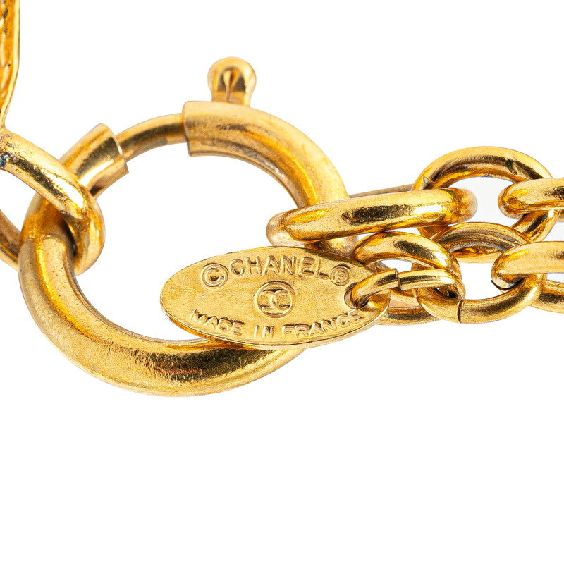 Chanel Coco Mark Round Necklace Gold