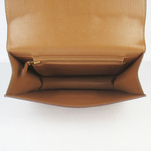 Luxury Hermes Constance Cowskin Leather Bag H017 light coffee golden