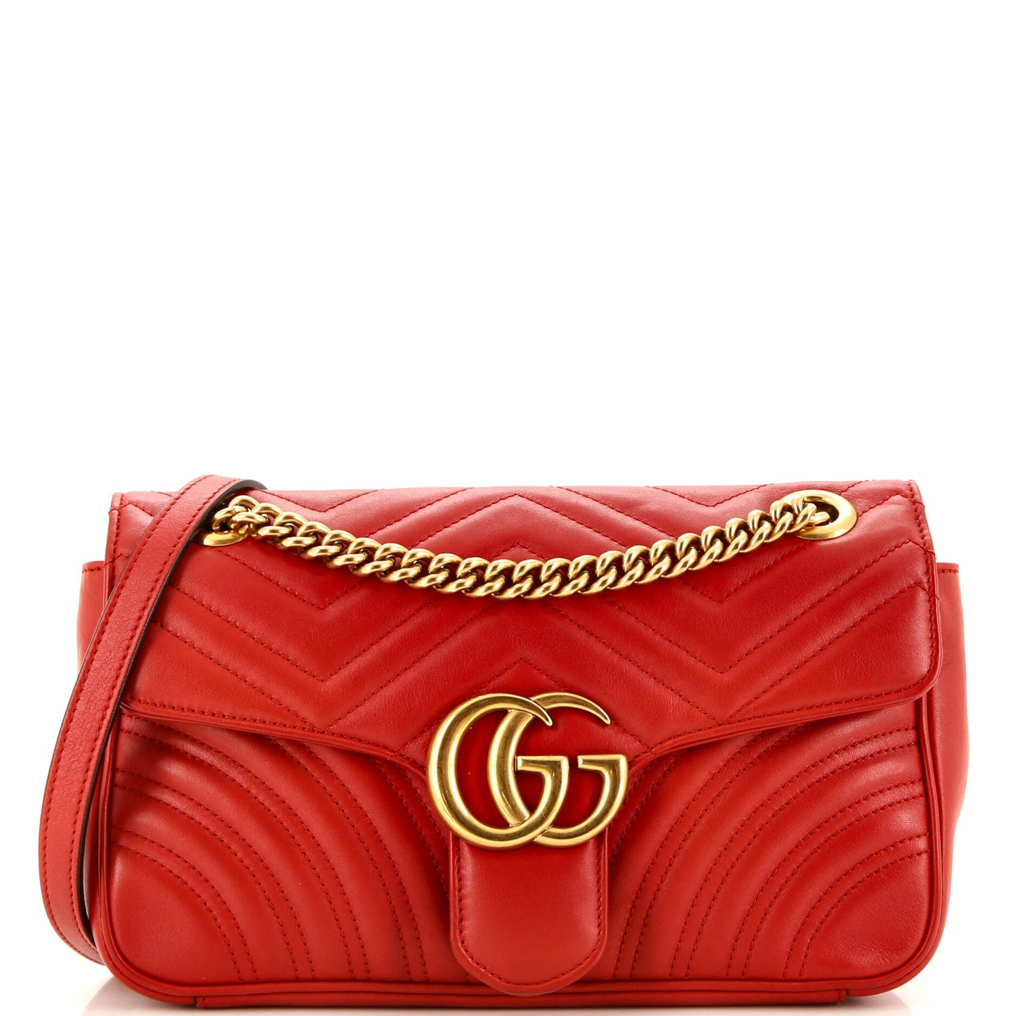 Luxury Gucci Trending 2025 GG Marmont Flap Bag Matelasse Leather Small