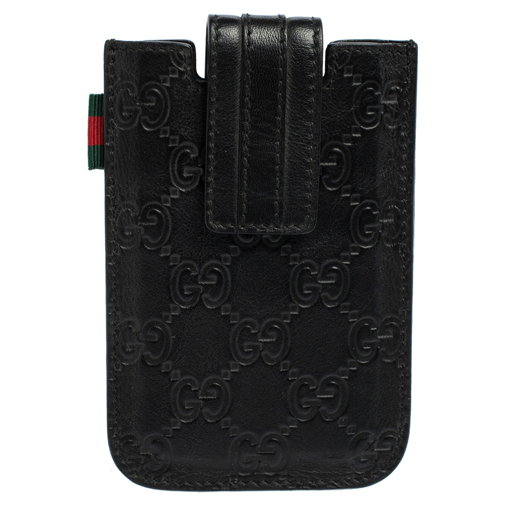Luxury Gucci Trending 2025 Black Luxury Gucci Trending 2025ssima Leather Leather iPhone Case