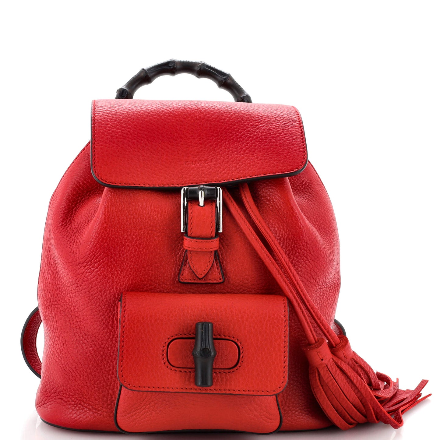 Luxury Gucci Trending 2025 Bamboo Tassel Backpack Leather Mini