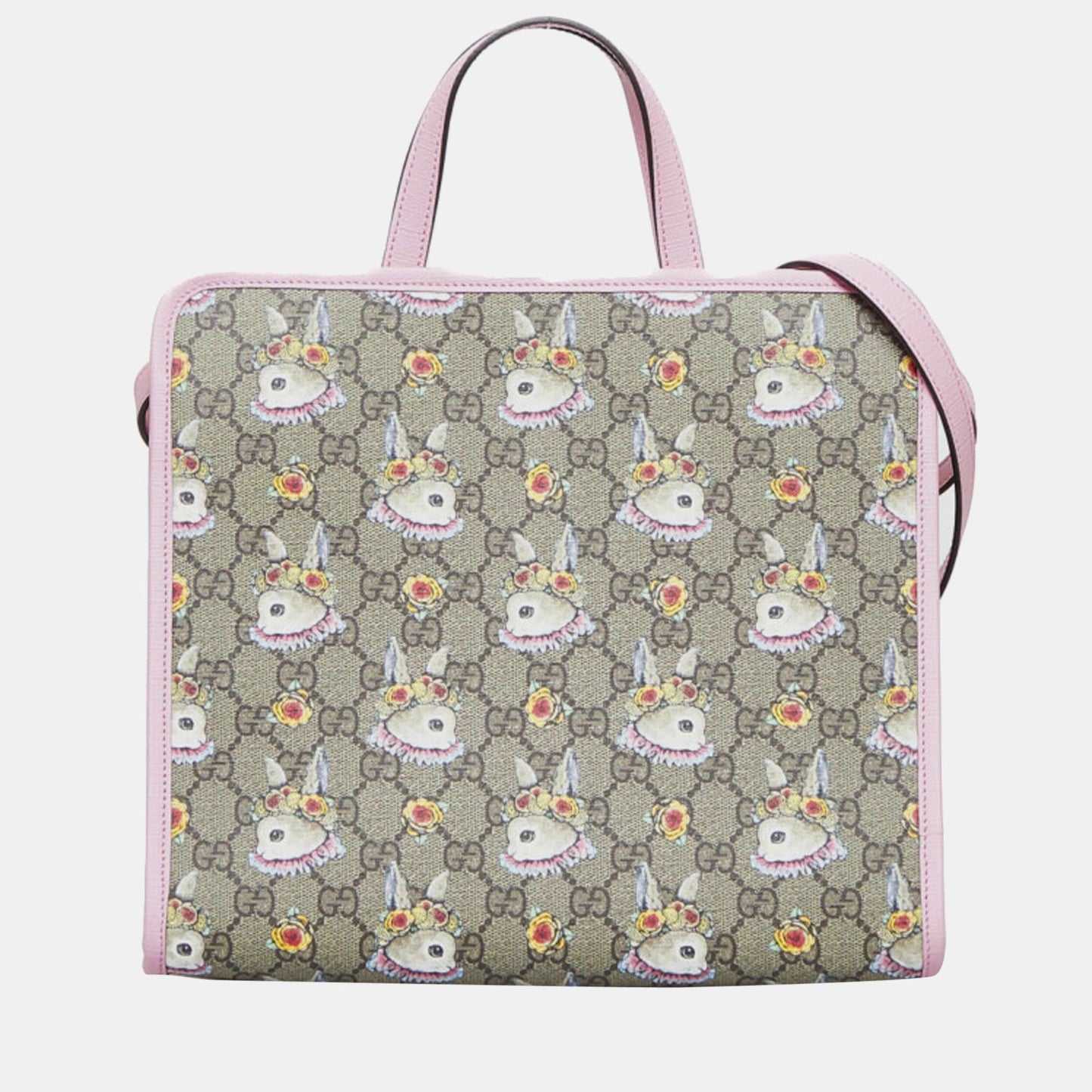 Luxury Gucci Trending 2025 Brown Canvas GG Supreme Rabbit Handbag