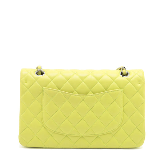 Chanel Matrasse 25 Double Flap Double Chain Bag Green Silver 31st A01112