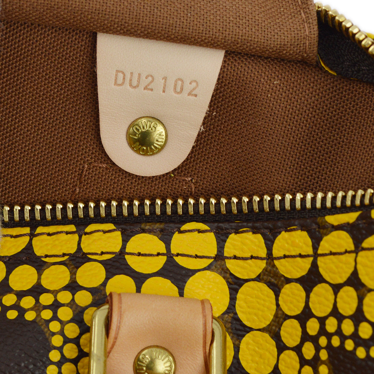 Louis Vuitton 2012 Yellow Pumpkin Dot Speedy 30 Handbag M40692
