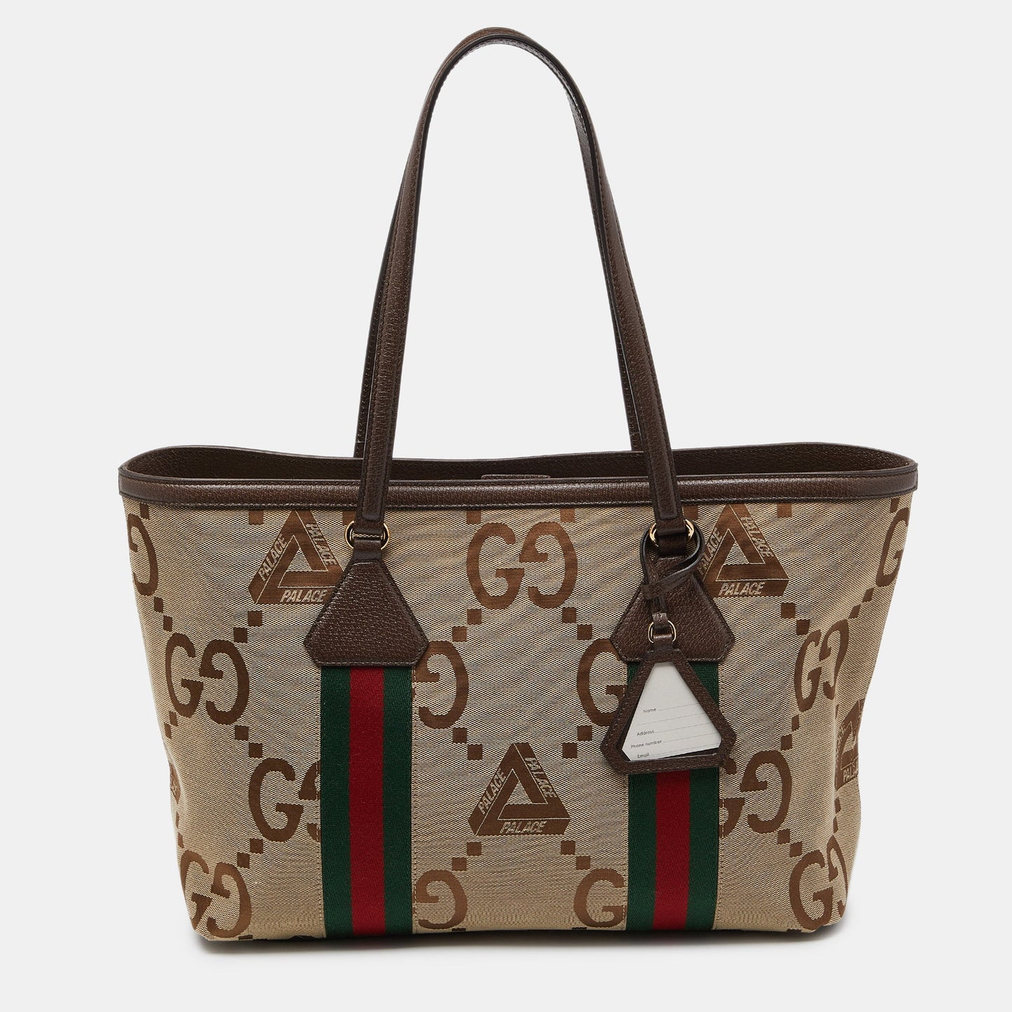 Luxury Gucci Trending 2025 x Palace Beige/Brown Jumbo GG Canvas Medium Shopper Tote