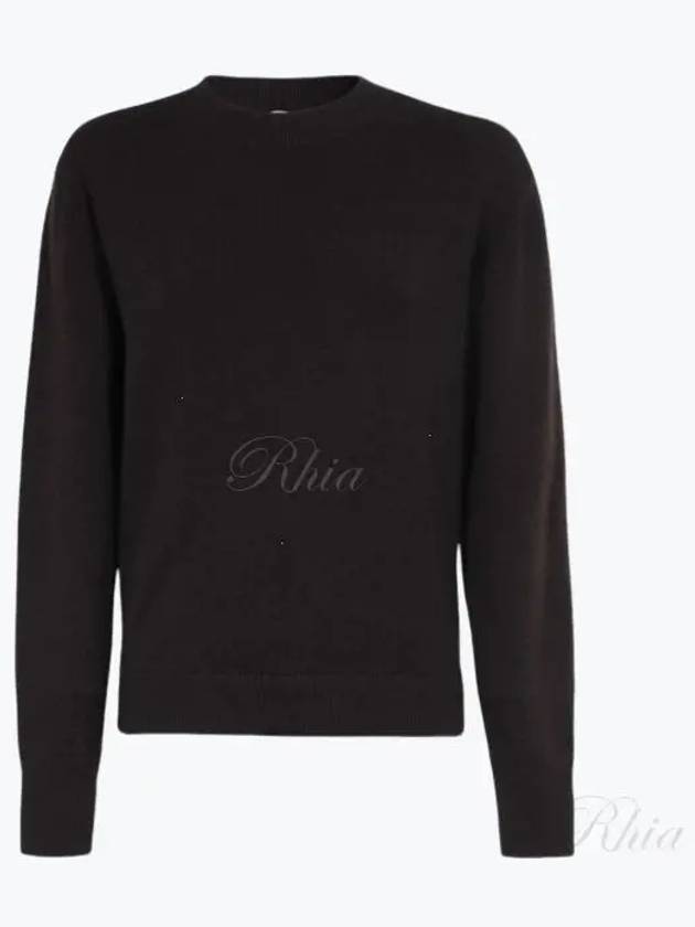 Luxury Fendi Crew Neck Knit Top Brown