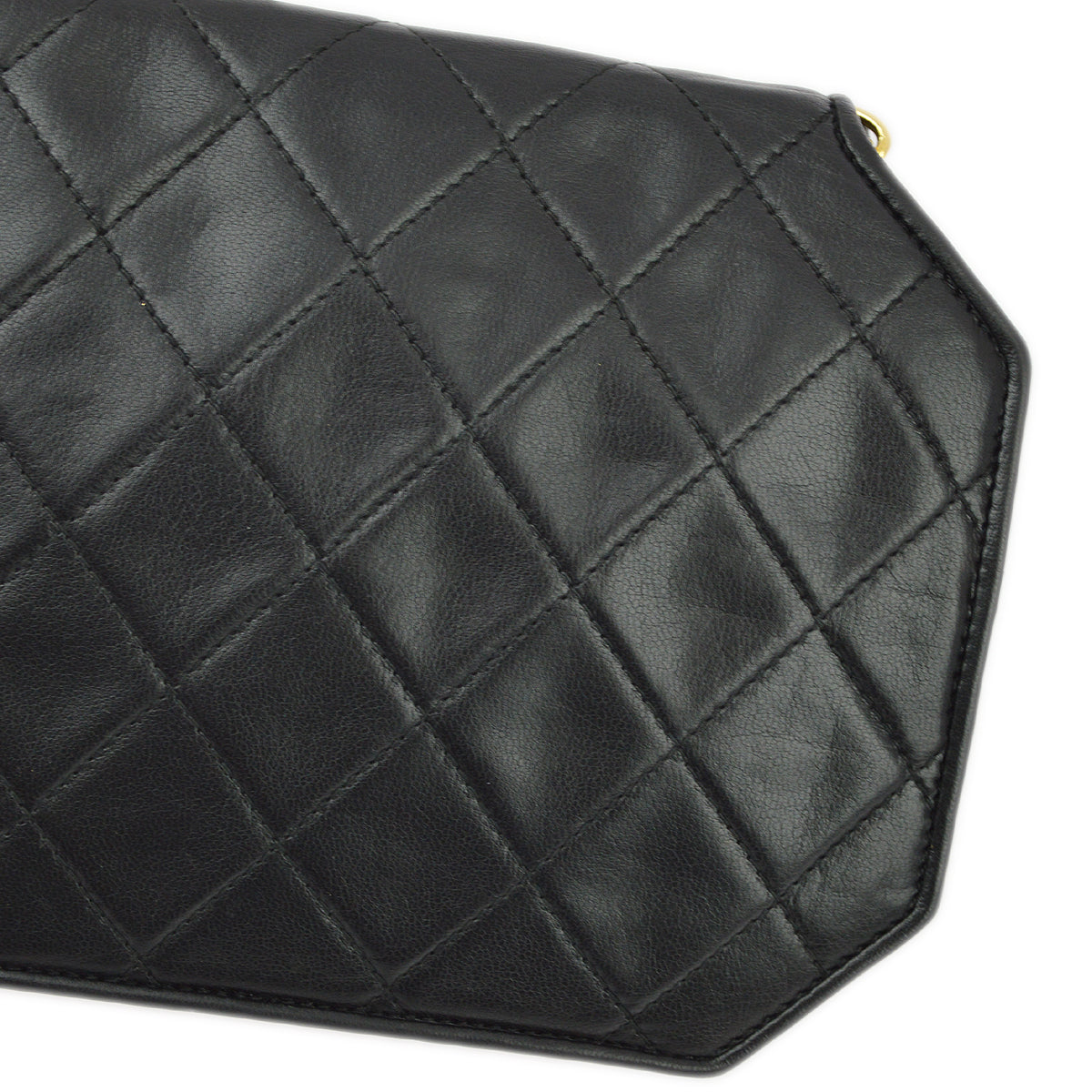 Luxury Chanel Black Lambskin Octagon Chain Shoulder Bag