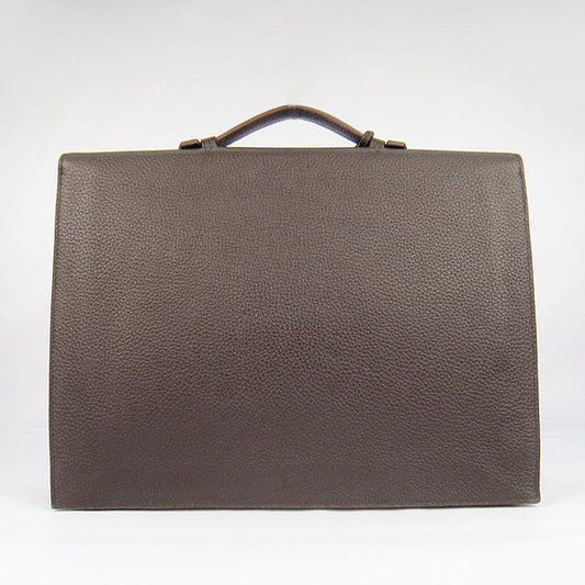 Luxury Hermes Briefcases 2813 Unisex Briefcase Coffee