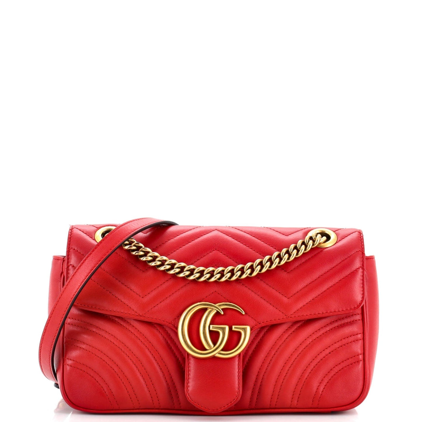 Luxury Gucci Trending 2025 GG Marmont Flap Bag Matelasse Leather Small