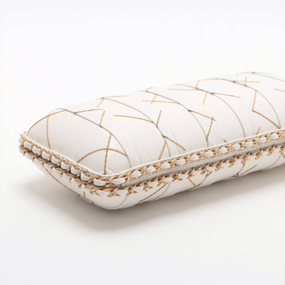 Chanel Coco Leather Chain Shoulder Bag White G 29th
