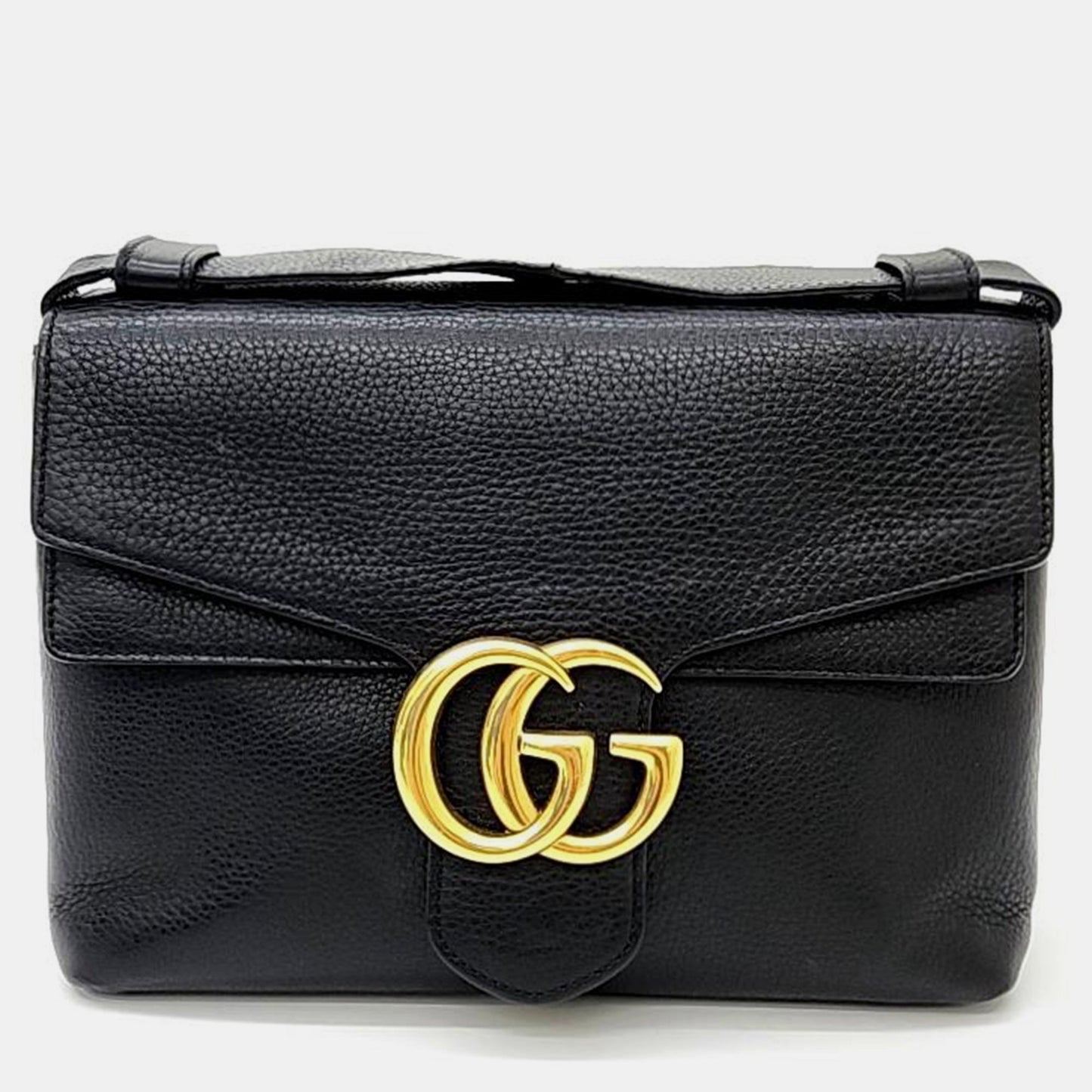 Luxury Gucci Trending 2025 Black Cellarius Calfskin GG Marmont Shoulder Bag